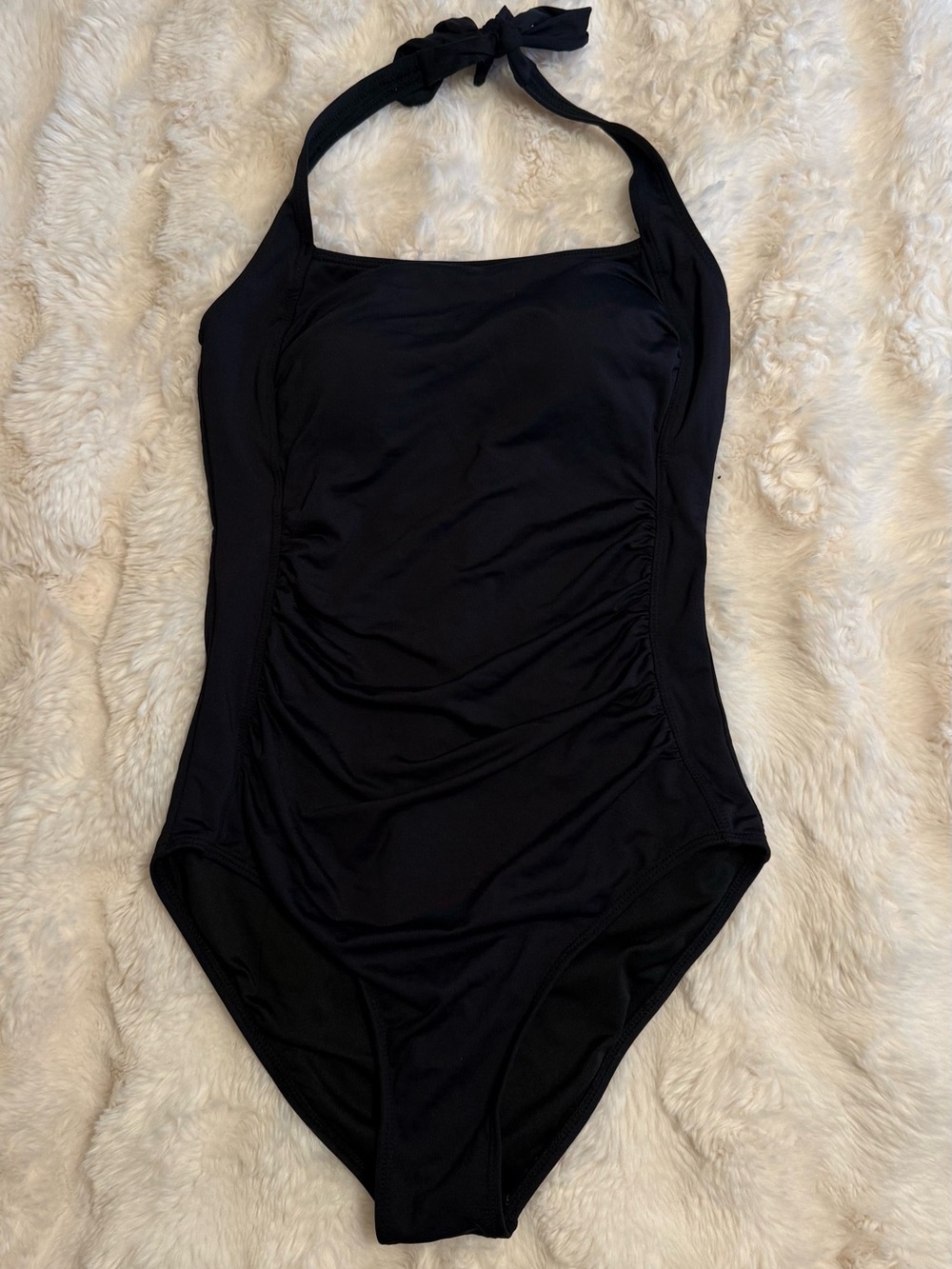 Tempt Me Black Halter One-Piece Swimsuit Bathing Suit Size Small